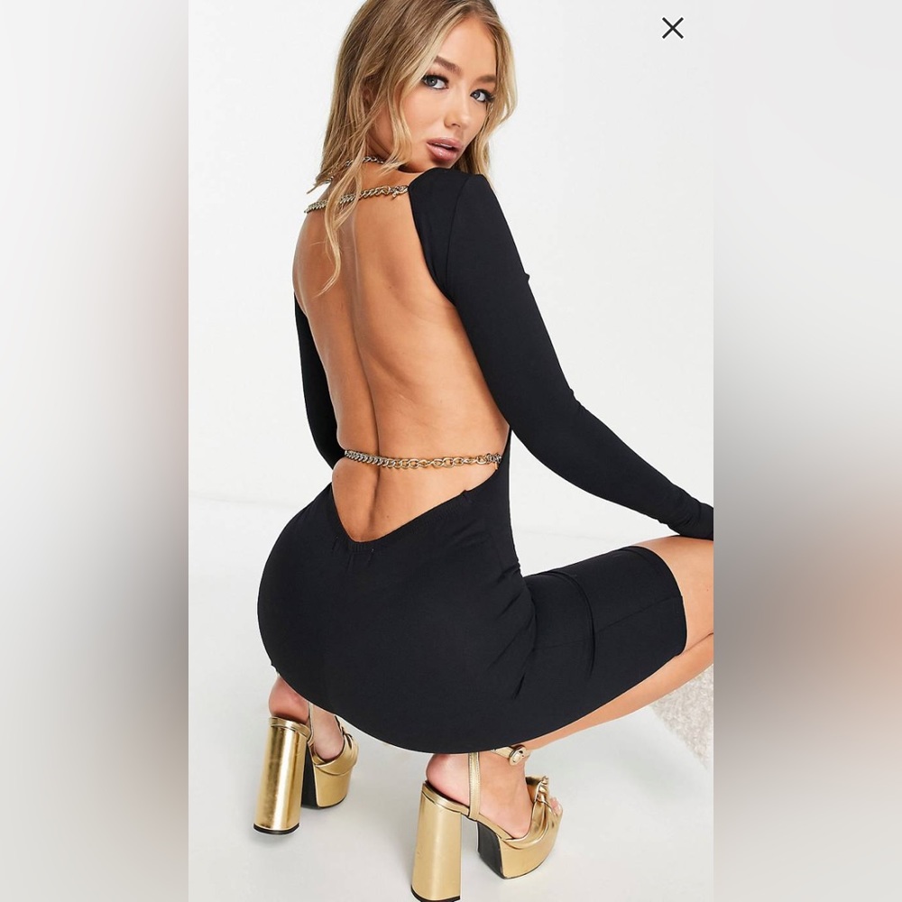 Open Back Chain Bodysuit